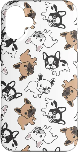Vista 22 de iPhone 16 Cute French Bulldog Pattern Case