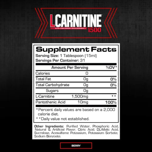 Vista 2 de PROSUPPS L-Carnitine 1500 inyecciones líquidas sin estimulantes para hombres y mujeres, bebida de entrenamiento energizante metabólico