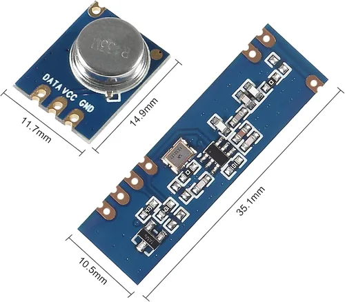 Vista 4 de 4Sets 433MHz Ask STX882 SRX882 Transmisor de control remoto inalámbrico y módulo receptor Kit STX882+SRX882 con antena de resorte de cobre