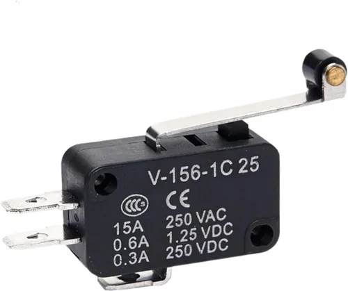 Vista 2 de HEXEH Interruptor de límite Micro Interruptores de viaje de límite de contacto plateado autorreset momentáneo V-15 V-151 V-152 V-153 V-154 V-155