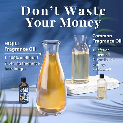 Vista 3 de HIQILI - Aceite de fragancia de hojas caídas 100ml para difusor de auto, aroma fresco y limpio para fabricación de velas, jabón, lavandería 3,38