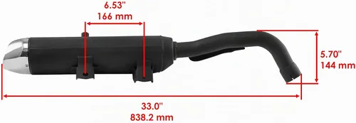 Vista 2 de Caltric Silenciador con junta compatible con Yamaha Raptor 700 Yfm700R Yfm700 R 2007-2014