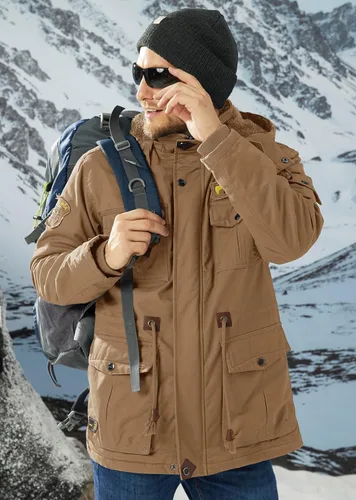 Vista 6 de MAGCOMSEN Men's Winter Coat Military Jacket Fleece Lined Parka Cotton Cargo Jacket