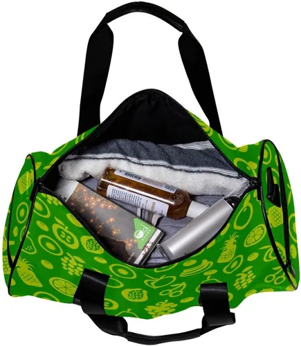 Vista 5 de Sports Bag for Men and Women Gym Fitness and Travel Overnight Package Barrel Duffel Bag Healthy Fruit
