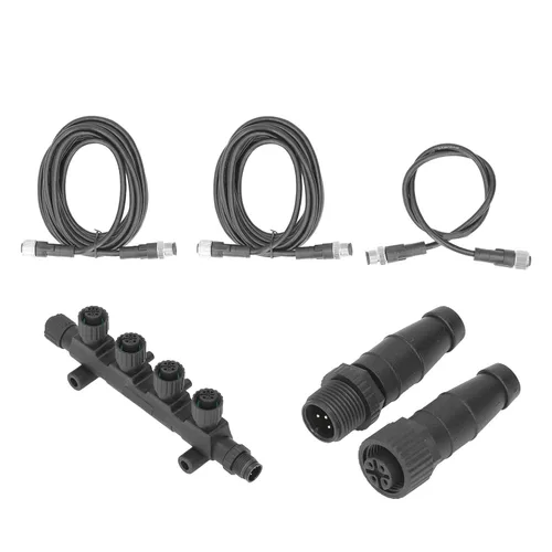 Vista 8 de Fydun Marine NMEA 2000 Kit de arranque Conector de cable Terminación Combinación ABS a prueba de herrumbre Universal NMEA Network Starter Kit