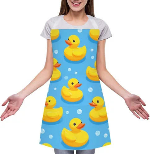 Vista 9 de Delantal ligero para mujer con bolsillo, resistente al agua a la moda para cocinar en casa Color (952)