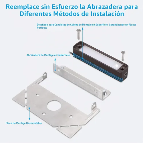 Vista 4 de LEONLITE Paquete de 8 luces LED de bajo voltaje de 4 pulgadas, luces LED de pared de retención, luces LED de paisaje, 12 V AC/DC, luz de Blanco suave