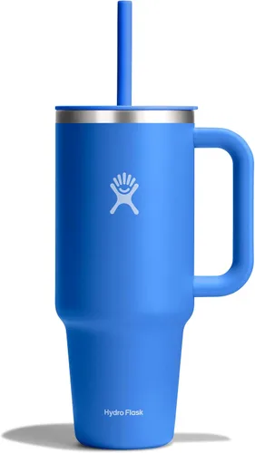 Vista 19 de Hydro Flask Vaso de Viaje con Asa, Tapa y Pajita - Acero Inoxidable Aislado en 24 Oz Aloe