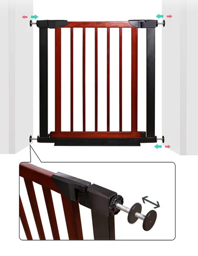 Vista 5 de 4 puertas universales para bebé, varilla roscada para husillo, pieza de tornillo de repuesto M8 (0.315 in) para puertas de seguridad montadas a Negro