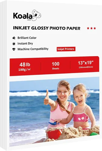 Vista 14 de Papel fotográfico brillante para inyección de tinta Koala 4X6 pulgadas 48lb 100 hojas Papel fotográfico brillante profesional compatible