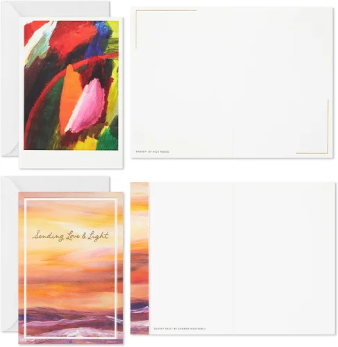 Vista 3 de Hallmark Paquete de 4 tarjetas en blanco, tarjetas para todas las ocasiones (buen día)