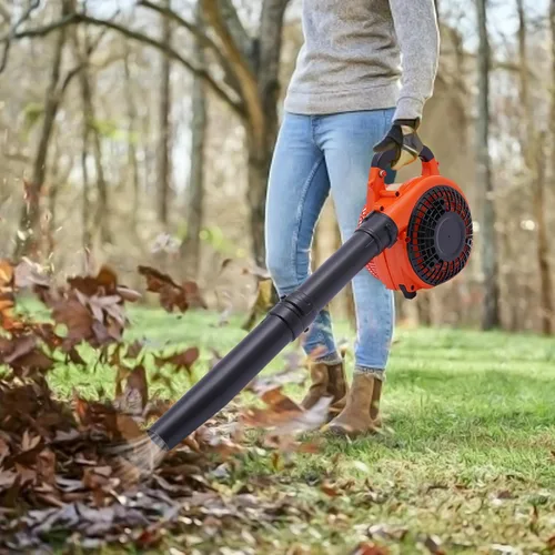 Vista 2 de Soplador de hojas a gas, soplador de gas portátil, soplador de hojas inalámbrico con tubo de explosión desmontable, 25.4 cc, 2 tiempos, 4.59