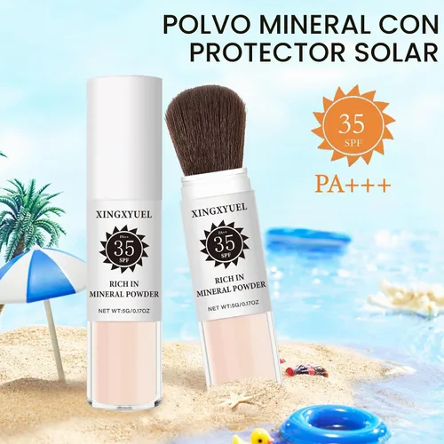 Vista 8 de Polvo de fijación de protector solar mineral para rostro y cuero 01 Translúcido