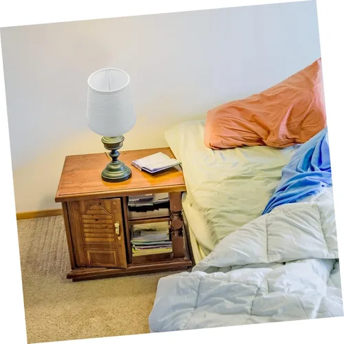 Vista 5 de DOITOOL Moderna lámpara de mesa accesorio bordado pantalla cubierta para pequeño tamaño blanco lámpara pantallas