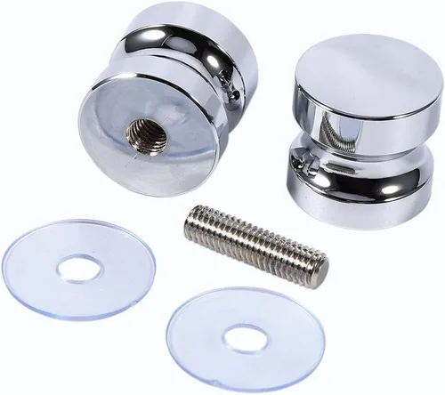 Vista 8 de TOPINCN Manija de puerta de baño redonda de aleación de aluminio de una sola cara de cristal de ducha perilla enemigo baño ducha gabinete manija