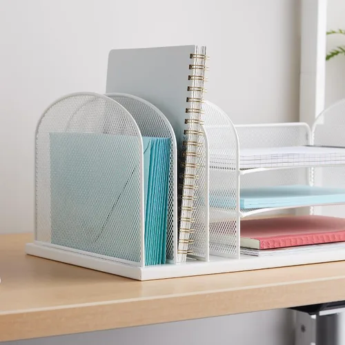 Vista 2 de Safco Products 3254BL Organizador de escritorio con secciones 3 horizontal/3 vertical, Blanco