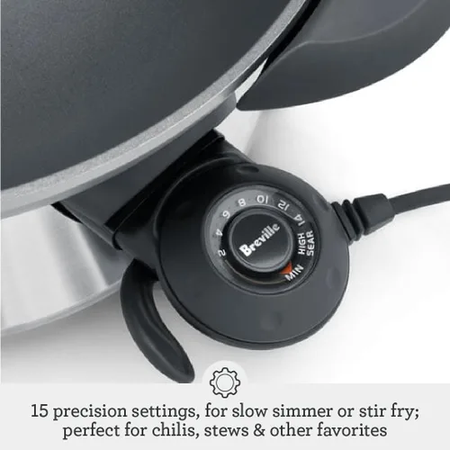 Vista 10 de Breville BEW600XL Hot Wok, 6 Cuartos, Acero Inoxidable Cepillado
