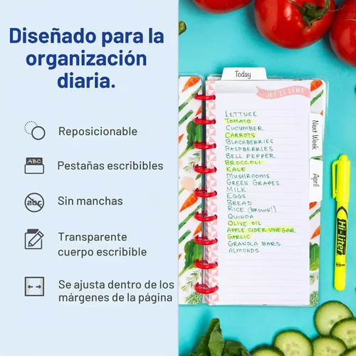 Vista 2 de Avery® Margin Ultra Tabs®, 2.5" x 1", reposicionable, blanco, 24 pestañas
