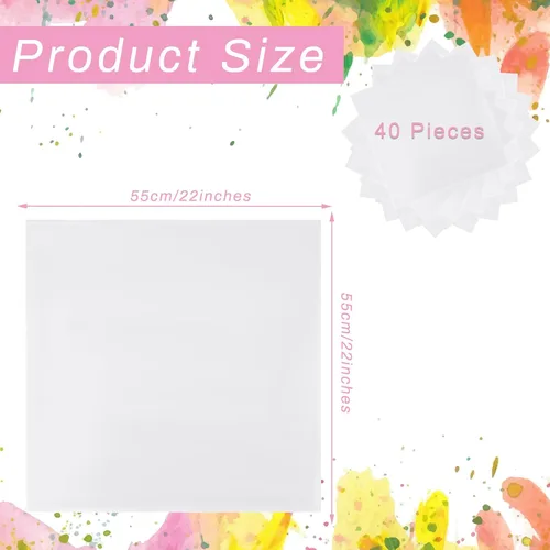 Vista 2 de Fivebop 20 Pcs White Bandanas for Tie Dye DIY Blank Cotton Bandanas Plain Handkerchiefs Headband Head Wrap 22" x 22