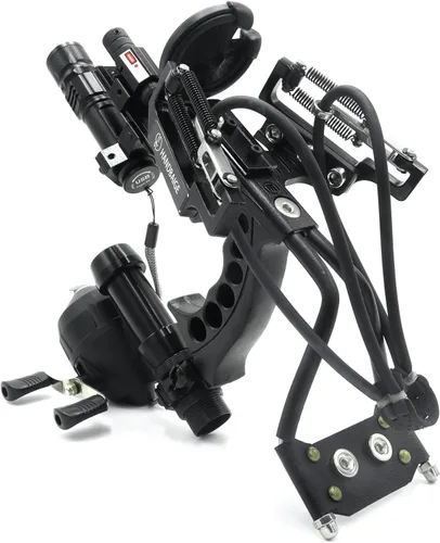 Vista 2 de HBG - Kit de tirachinas de pesca para caza al aire libre, muñeca de catapulta de alta velocidad, flechas de pesca con arco profesional ajustable