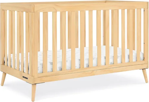 Vista 18 de Delta Children Essex - Cuna convertible 4 en 1, color blanco Bianca con patas de color natural Bianca Blanco