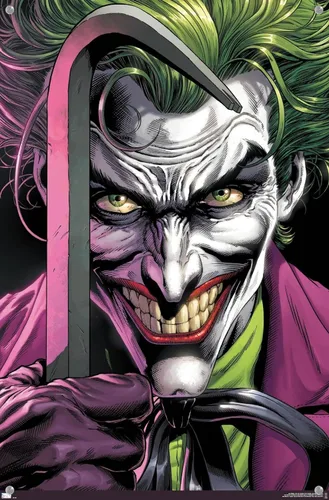 Vista 4 de Trends International DC Comics The Joker - Póster de pared con pasadores