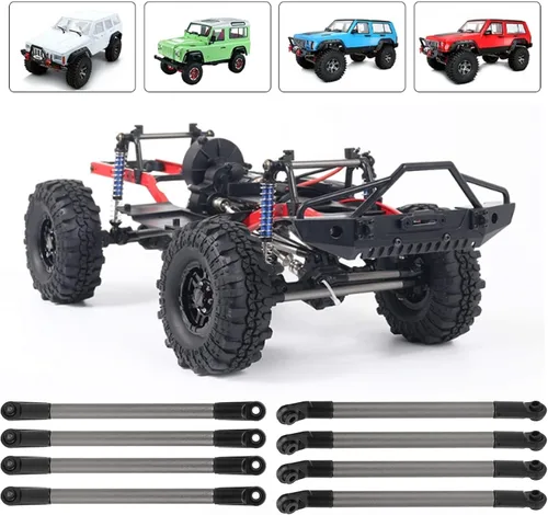 Vista 2 de Fine Workmanship Durability RC Link Rod, Rust‑Proof Link Rod, Outdoor for 1/10 275mm Wheelbase RC Crawler
