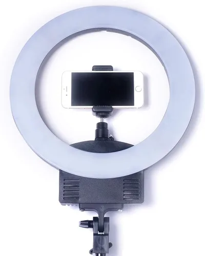 Vista 2 de Kaezi LED240 v2 - Anillo de luz LED bicolor de 12 pulgadas, 36 W, 240 unidades, 3000 K-6000 K, fotografía regulable para cámara fotográfica y video