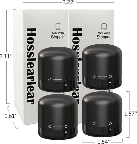 Vista 6 de Hosslearlear Tapones de vino para botellas de vino, corchos reutilizables de silicona, lindos accesorios para vino, juego de 4
