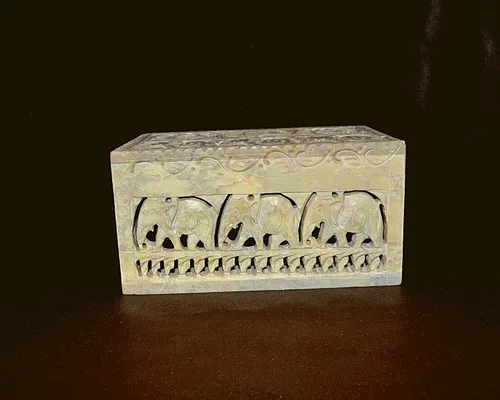 Vista 4 de Craftslook Soapstone - Caja tallada 60 x 40 x 30in
