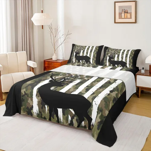 Vista 32 de Erosebridal Happy Camping - Juego de sábanas tamaño individual para niños, diseño de animales del bosque del bosque, para bebés, niños y niñas