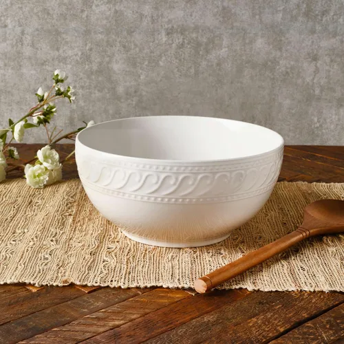 Vista 4 de Pfaltzgraff Sylvia - Cuencos de porcelana para verduras, color blanco
