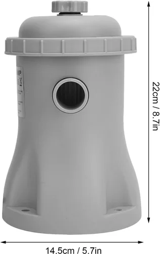 Vista 3 de Walfront Bomba de filtro de piscina Cartucho de 330 galones Sistema de bomba de filtros de piscina Filtro eléctrico de bomba de agua para piscinas