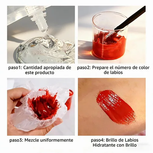 Vista 6 de Base de brillo de labios, paquete de 3 (10 onzas), base transparente hidratante, gel brillante, imprimaciones de maquillaje, material de lápiz