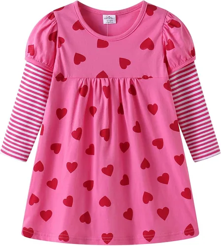 Vista 12 de VIKITA - Vestidos de invierno para niñas, de manga larga, ropa escolar para niñas de 2 a 12 años Alh5805