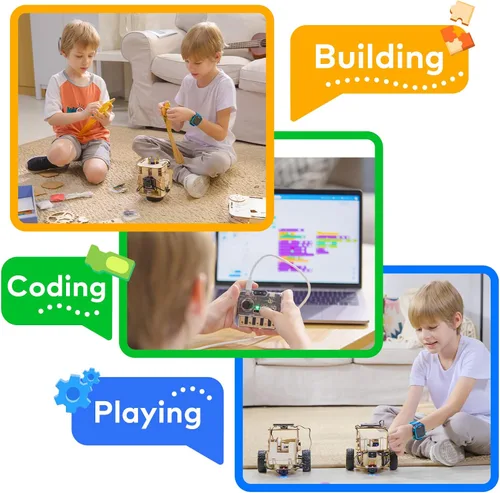 Vista 4 de Makeblock NextMaker - Kit STEM para niños de 8 a 10 años, kit de codificación educativo con ricos recursos de aprendizaje en línea, kit de ciencia
