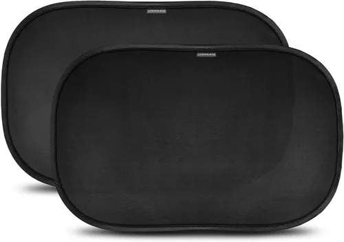 Vista 10 de CARAMAZ Paquete de 2 persianas para ventana de automóvil para bebé con protección UV certificada, 21 x 14 pulgadas Animales (Animals)