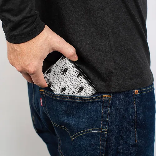 Vista 5 de Buckle-Down Billetera plegable PU Star Wars Darth Vader y Stormtroopers apilados, Star Wars Darth Vader, Billetera plegable