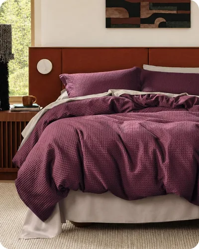 Vista 36 de Bedsure Funda de edredón de 100% algodón tamaño individual, tejido gofre, color blanco coco, GentleSoft y transpirable, juego de cama para regalo, 2