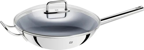 Vista 10 de ZWILLING Wok Dragon de acero al carbono de 12 pulgadas con tapa