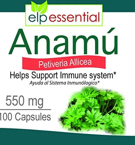 Vista 2 de Anamu 100 Cápsulas 550 mg Petiveria Allicea