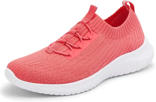 Vista 21 de TIOSEBON - Zapatos de caminar sin cordones para mujer, ligeros, casuales, para correr A/Todo Blanco