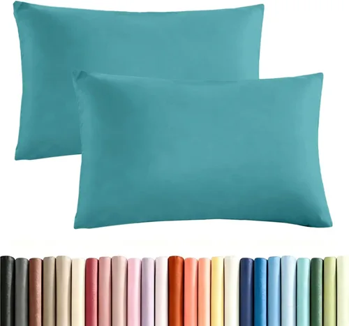 Vista 18 de Mohap Funda de almohada con cremallera, 4 piezas, microfibra cepillada 1800, calidad de hotel, súper suave, no se encoge, no se decolora, color Rosa