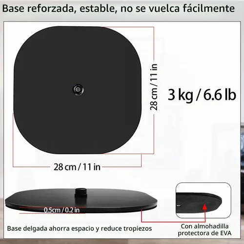 Vista 6 de Soporte de micrófono de cuello de cisne con base resistente, soporte