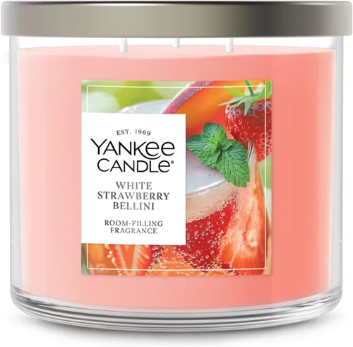 Vista 9 de Yankee Candle Vela perfumada de cereza negra, tarro de vela de 3 mechas de 14.5 onzas con hasta 40 horas de tiempo de combustión, regalo Granate
