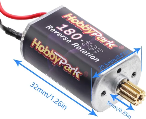 Vista 2 de HobbyPark Motor cepillado de alto par 180 50T con engranaje de piñón 11T para Traxxas TRX4M actualizaciones 1/18 RC Crawler Car Aceessories