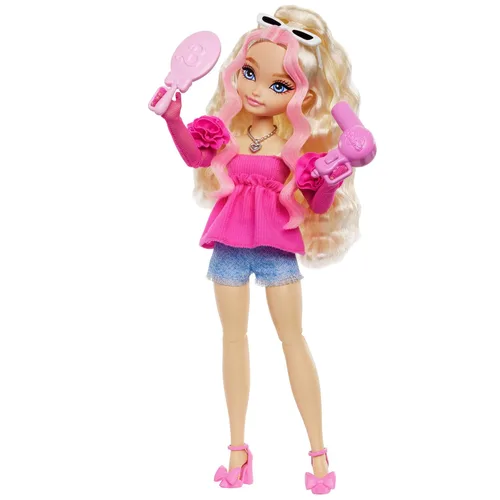 Vista 9 de Set de juego Barbie Dream Besties, muñeca posable Brooklyn con cabello largo negro, 9 accesorios con temática musical