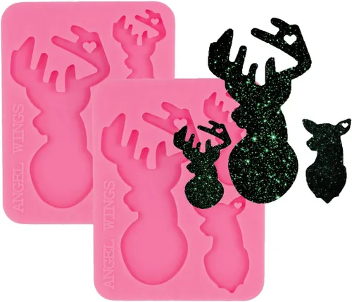 Vista 8 de Shiny Bear Family - Molde para llavero de resina para hacer manualidades con arte epoxi