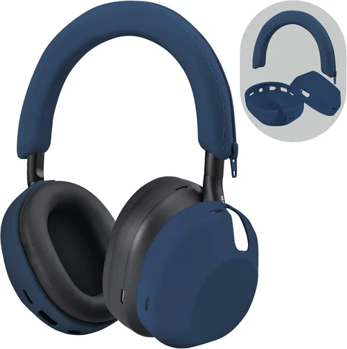 Vista 9 de Funda de silicona para Sony WH-1000XM5, Sony xm5 Wireless Headphones Funda protectora, color verde cactus