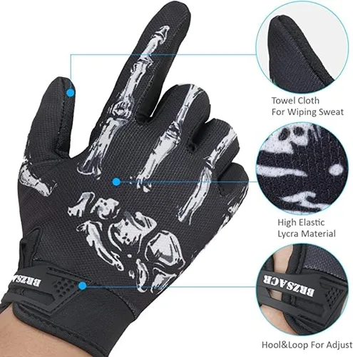 Vista 4 de BRZSACR Guantes deportivos al aire libre guantes de ciclismo con pantalla táctil para motocicleta MTB hombres mujeres
